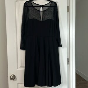 Black mesh top dress